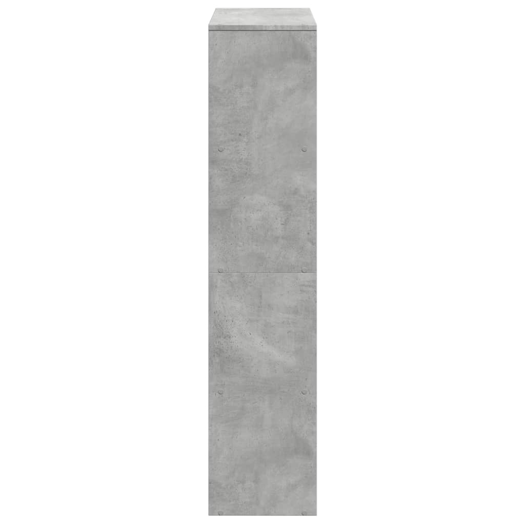 vidaXL Libreria 4 Ripiani Grigio Cemento 131,5x29x131,5 cm Truciolato VIDAXL