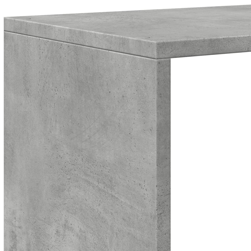 vidaXL Libreria 4 Ripiani Grigio Cemento 131,5x29x131,5 cm Truciolato VIDAXL