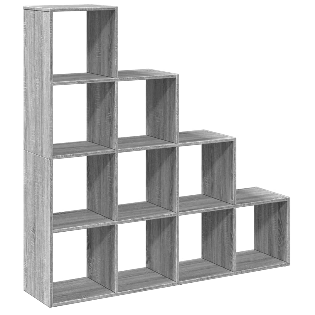 vidaXL Libreria 4 Ripiani Grigio Sonoma 131,5x29x131,5 cm Truciolato VIDAXL
