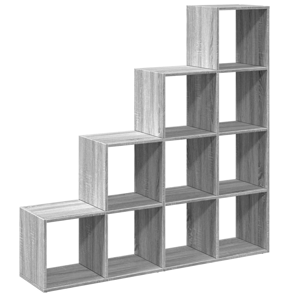 vidaXL Libreria 4 Ripiani Grigio Sonoma 131,5x29x131,5 cm Truciolato VIDAXL