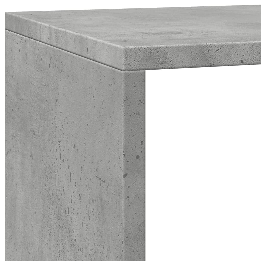 vidaXL Libreria 4 Ripiani Grigio Cemento 137,5x29x103,5 cm Truciolato VIDAXL