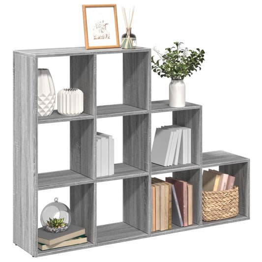 vidaXL Libreria 3 Ripiani Grigio Sonoma 137,5x29x103,5 cm Truciolato