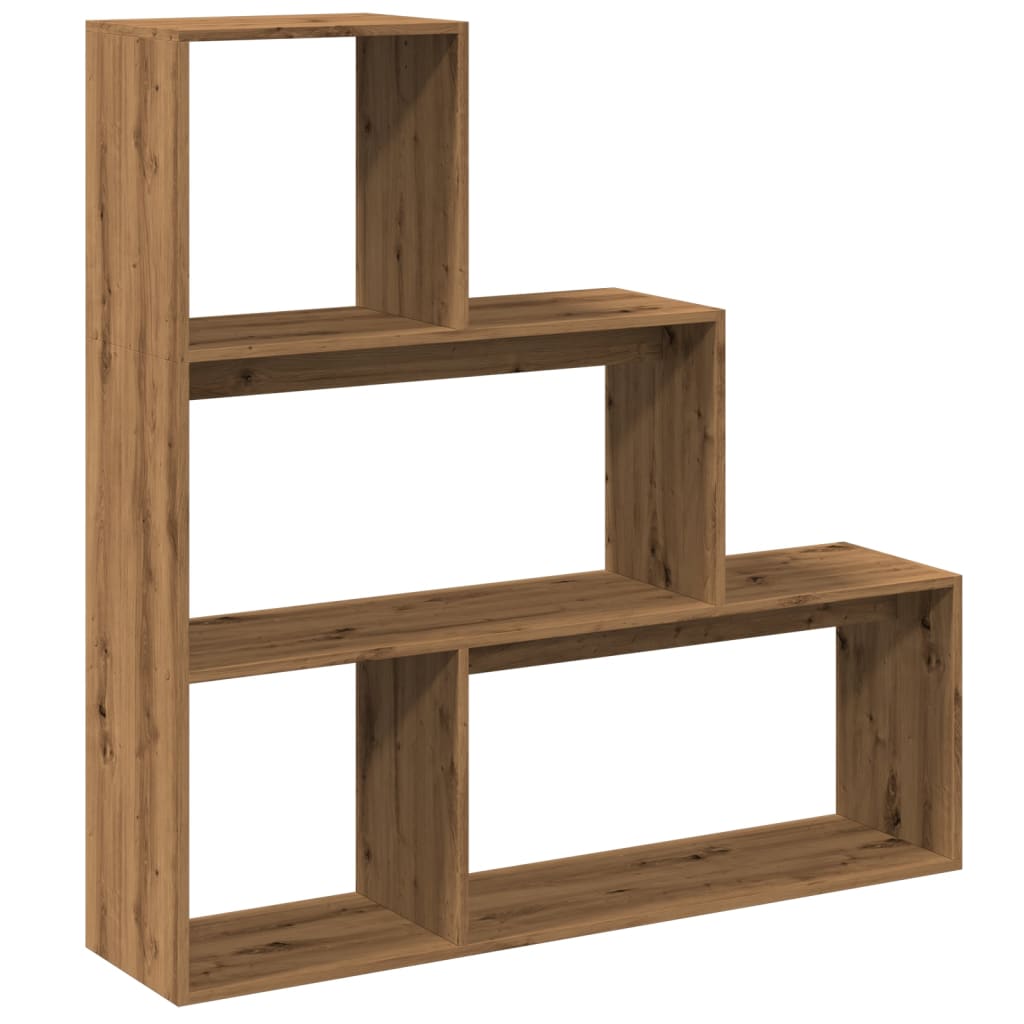 vidaXL Libreria 3Ripiani Rovere Artigianale 123x29x123cm in Truciolato VIDAXL