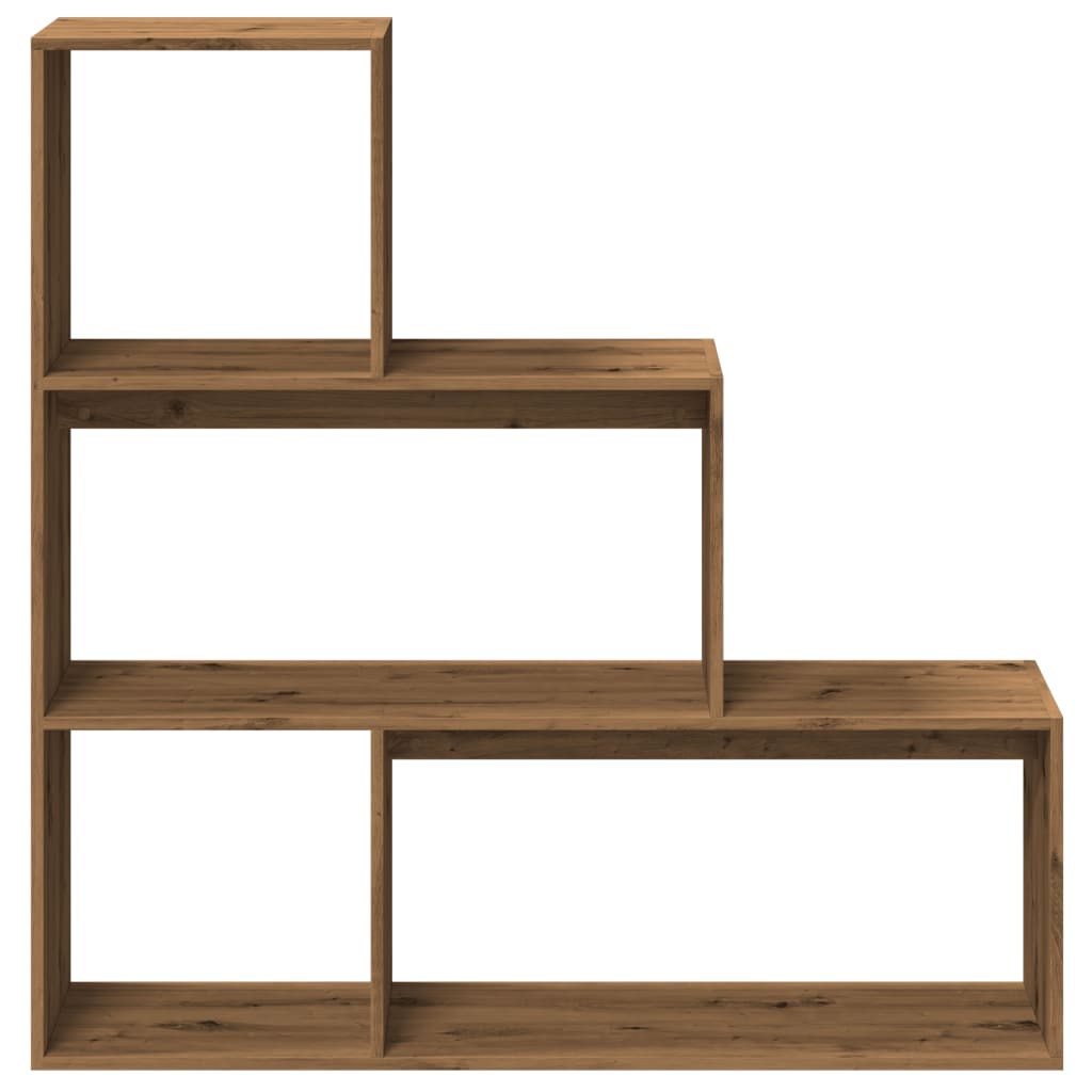 vidaXL Libreria 3Ripiani Rovere Artigianale 123x29x123cm in Truciolato VIDAXL
