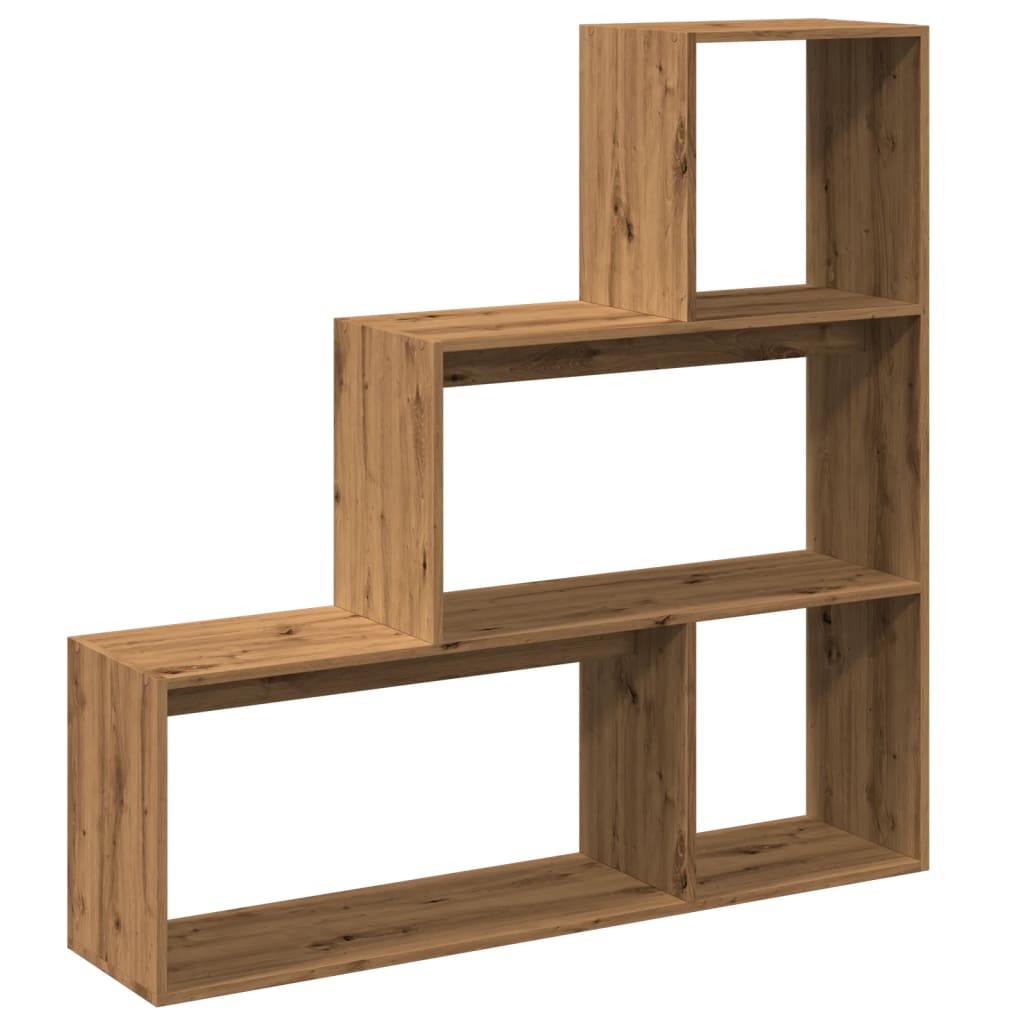 vidaXL Libreria 3Ripiani Rovere Artigianale 123x29x123cm in Truciolato VIDAXL