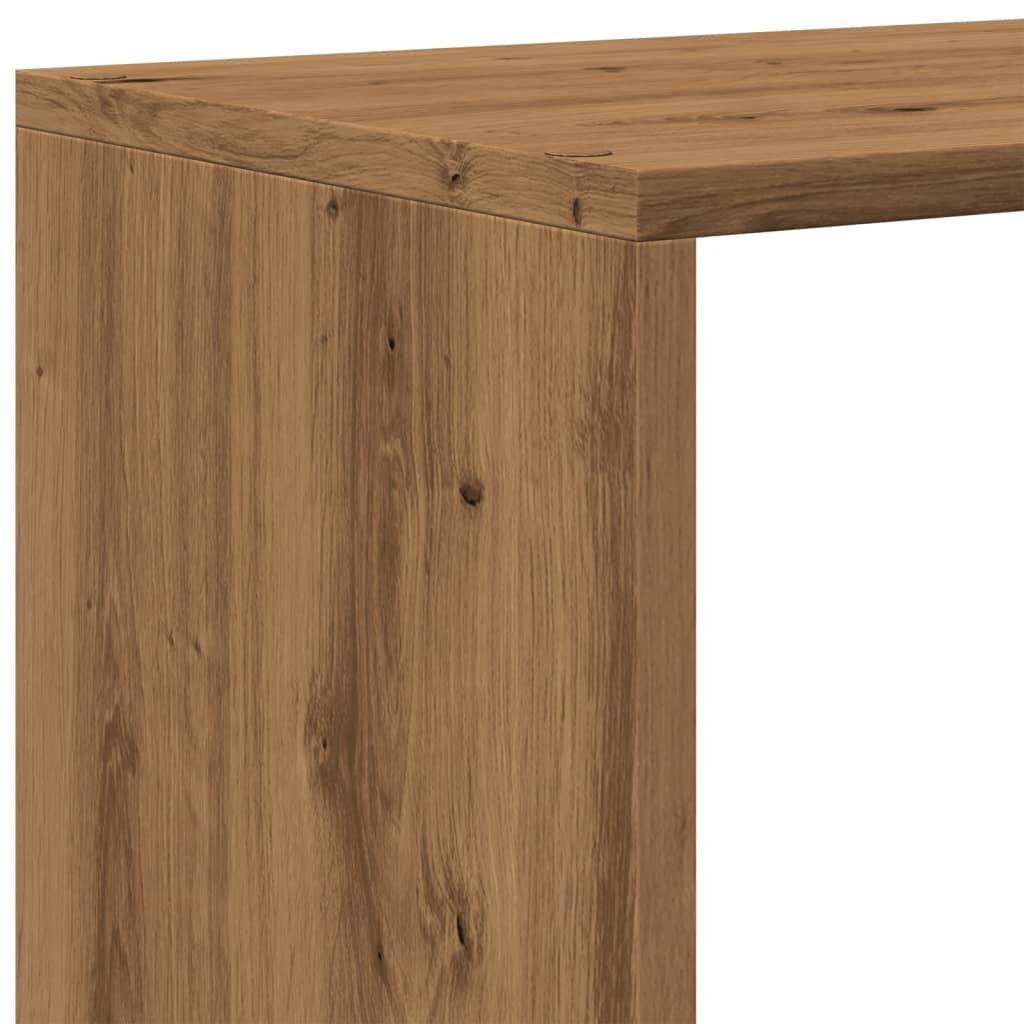 vidaXL Libreria 3Ripiani Rovere Artigianale 123x29x123cm in Truciolato VIDAXL