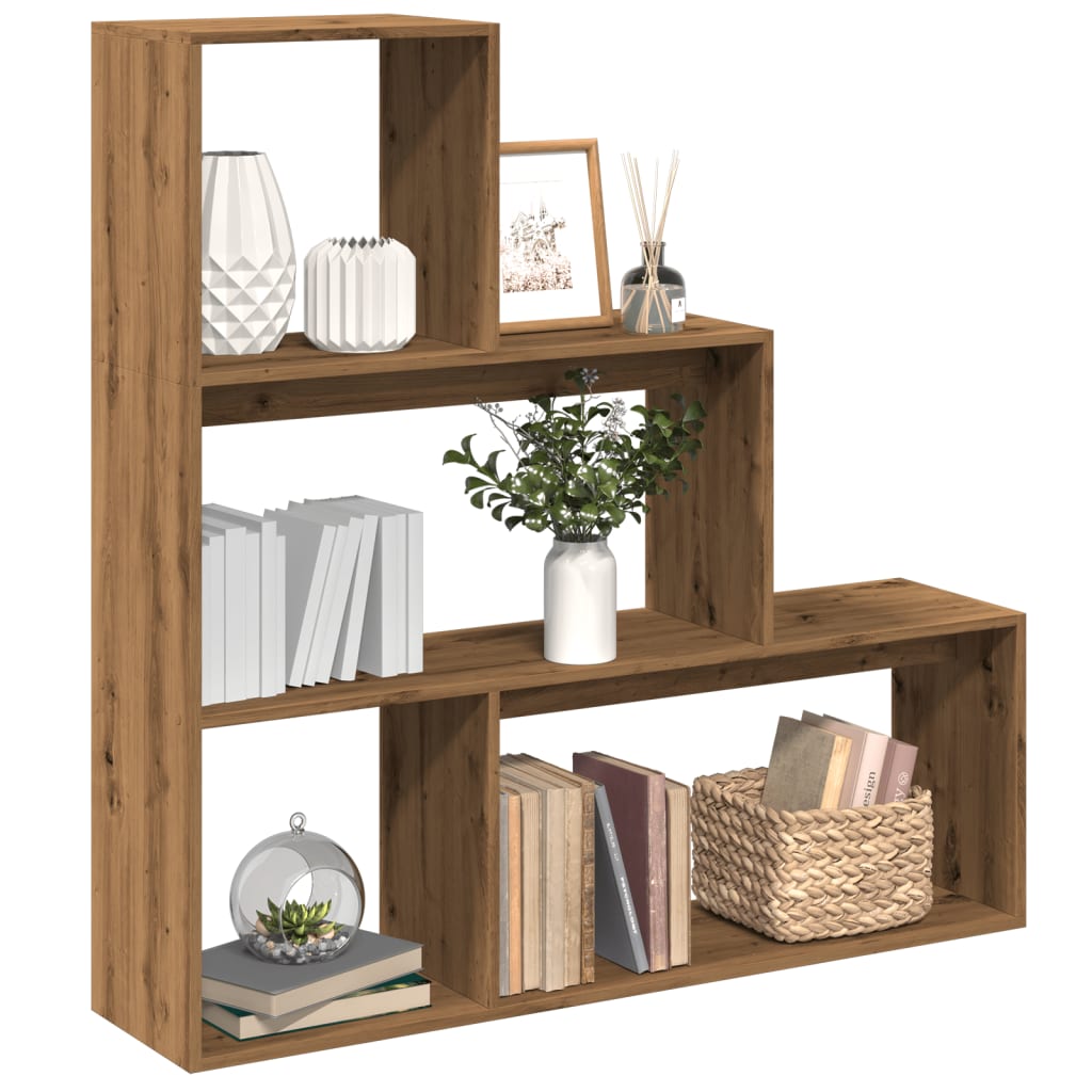 vidaXL Libreria 3Ripiani Rovere Artigianale 123x29x123cm in Truciolato VIDAXL