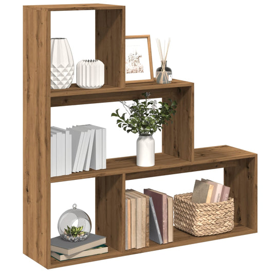 vidaXL Libreria 3Ripiani Rovere Artigianale 123x29x123cm in Truciolato VIDAXL