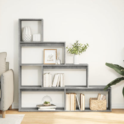 vidaXL Libreria 4Ripiani Grigio Cemento 143,5x29x143,5cm Truciolato