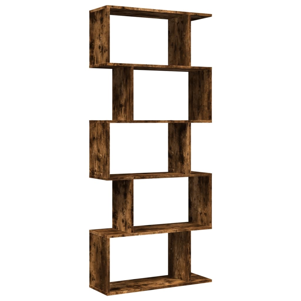 vidaXL Libreria 5 Ripiani Rovere Fumo 70x24x161 cm in Truciolato VIDAXL