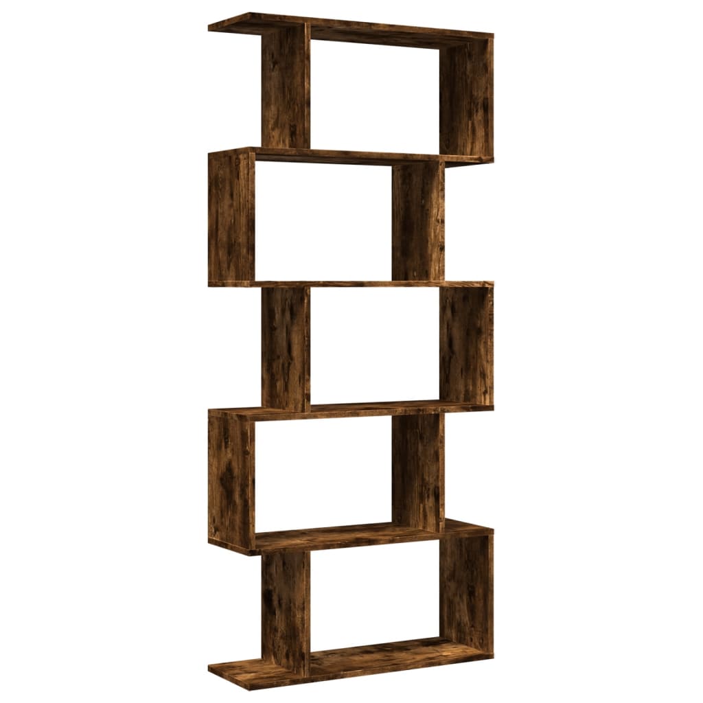 vidaXL Libreria 5 Ripiani Rovere Fumo 70x24x161 cm in Truciolato VIDAXL