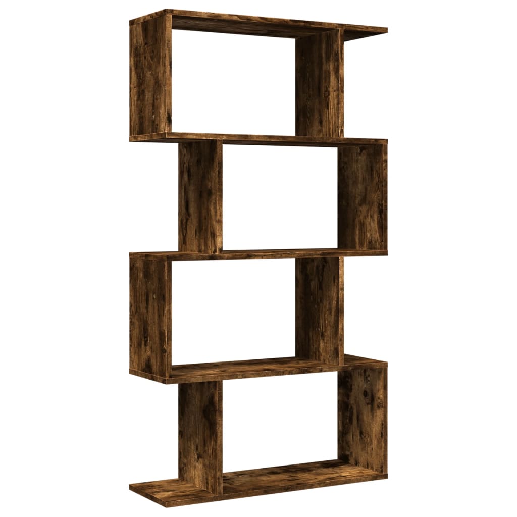vidaXL Libreria 4 Ripiani Rovere Fumo 70x24x129 cm in Truciolato VIDAXL