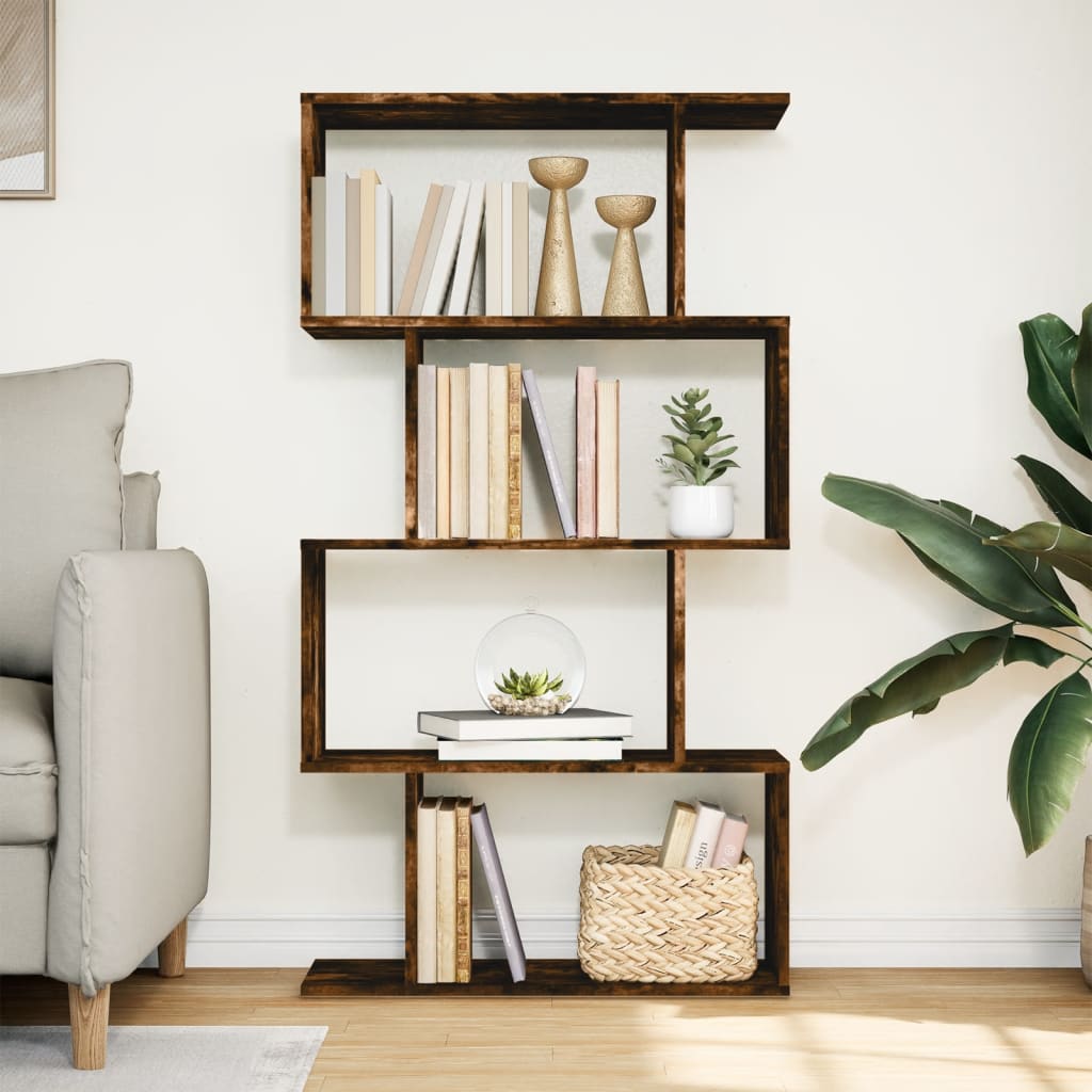 vidaXL Libreria 4 Ripiani Rovere Fumo 70x24x129 cm in Truciolato VIDAXL