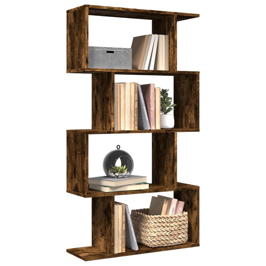 vidaXL Libreria 4 Ripiani Rovere Fumo 70x24x129 cm in Truciolato VIDAXL
