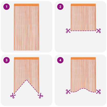 vidaXL Tende a Filo 2 pz Arancio 140x250 cm