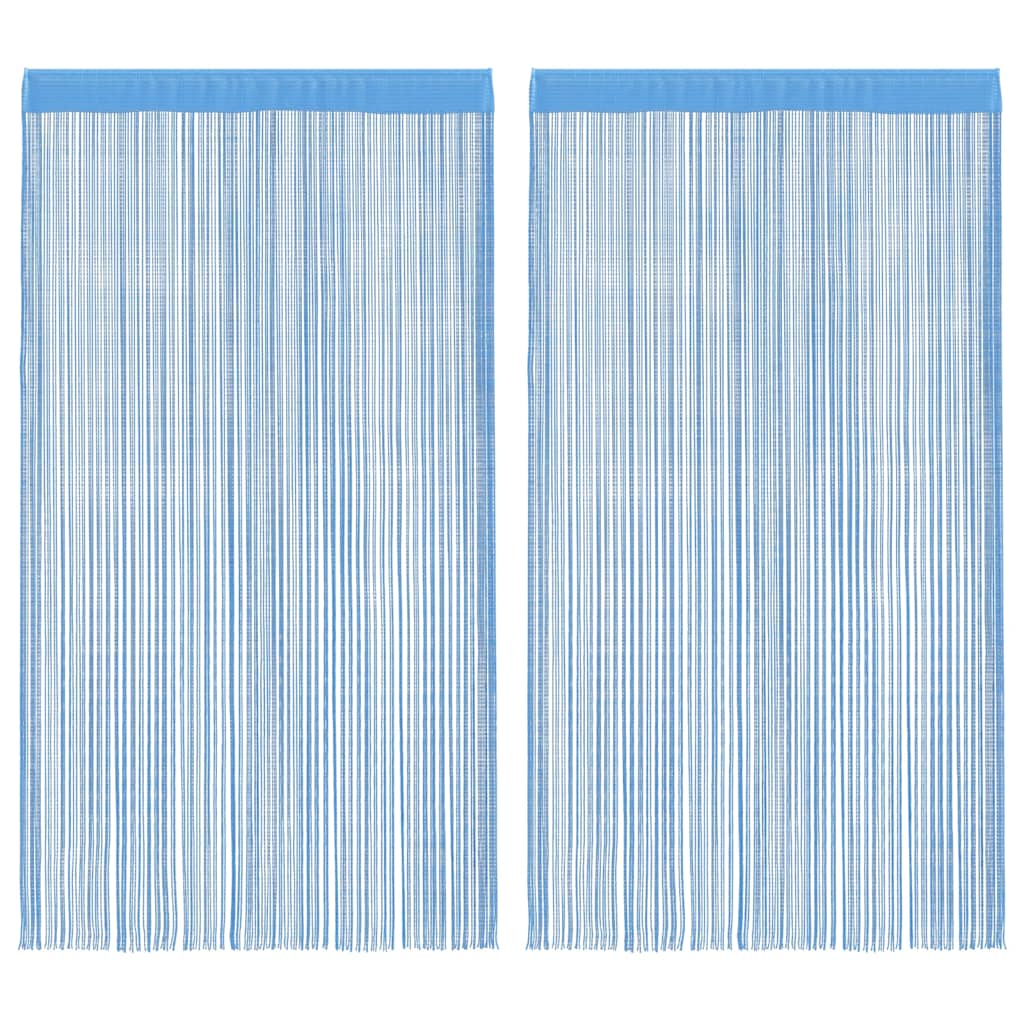 vidaXL Tende a Filo 2 pz Azzurro 140x250 cm