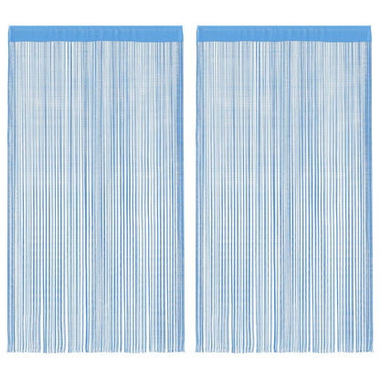 vidaXL Tende a Filo 2 pz Azzurro 140x250 cm