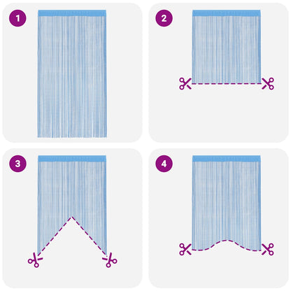 vidaXL Tende a Filo 2 pz Azzurro 140x250 cm