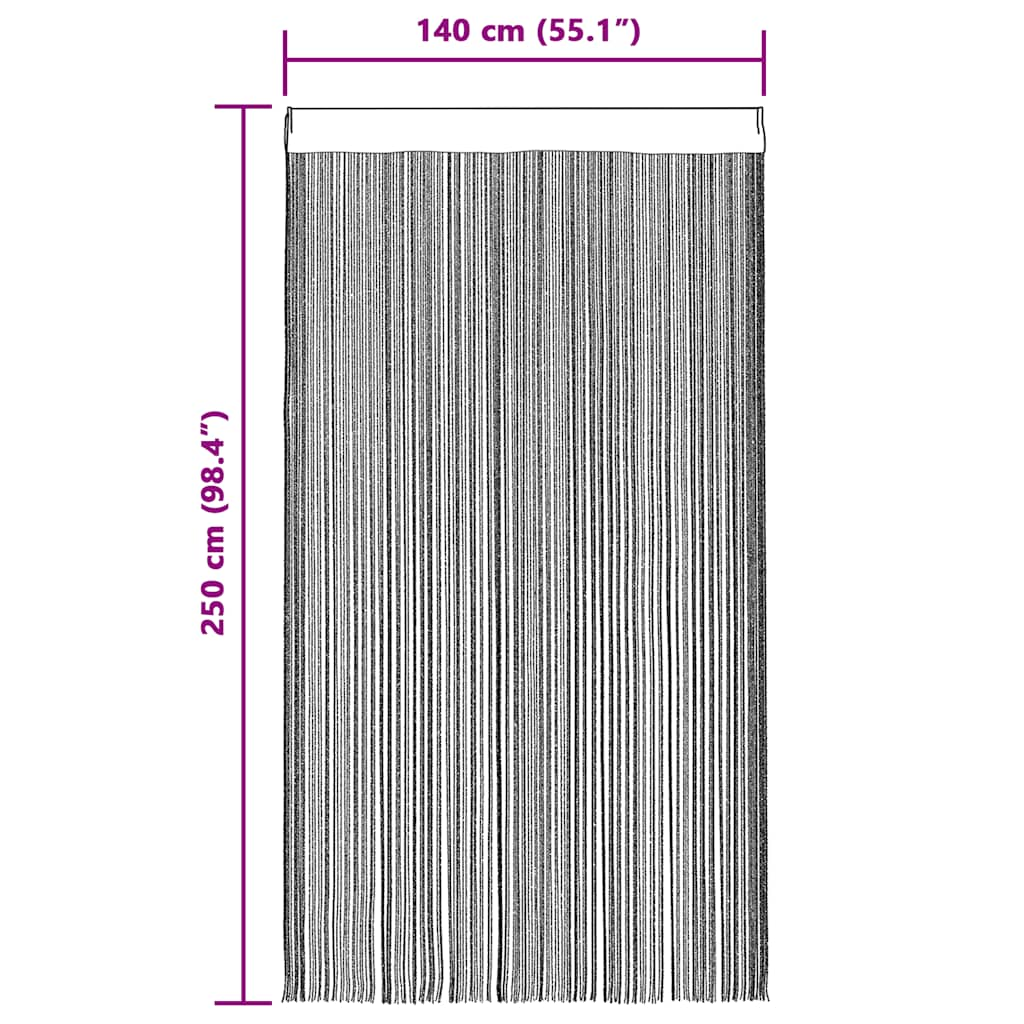 vidaXL Tende a Filo 2 pz Azzurro 140x250 cm