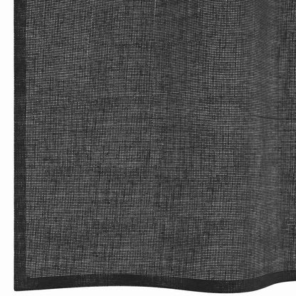 vidaXL Tende in Voile con Occhielli 2 pz Nero 140x140 cm