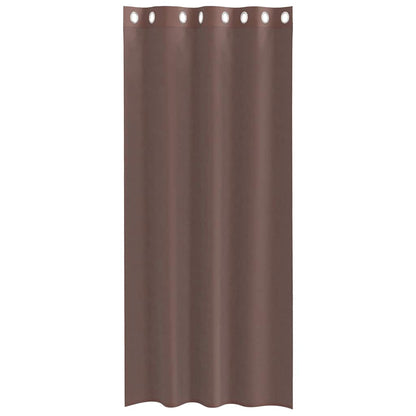 vidaXL Tende in Voile con Occhielli 2 pz Marrone 140x225 cm