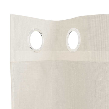 vidaXL Tende in Voile con Occhielli 2 pz Crema 140x140 cm
