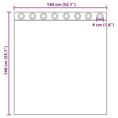 vidaXL Tende in Voile con Occhielli 2 pz Crema 140x140 cm
