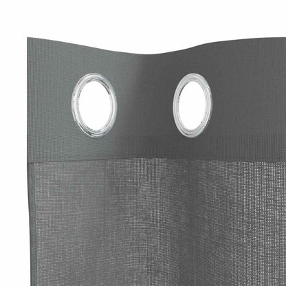 vidaXL Tende in Voile con Occhielli 2 pz Grigio Scuro 140x175 cm