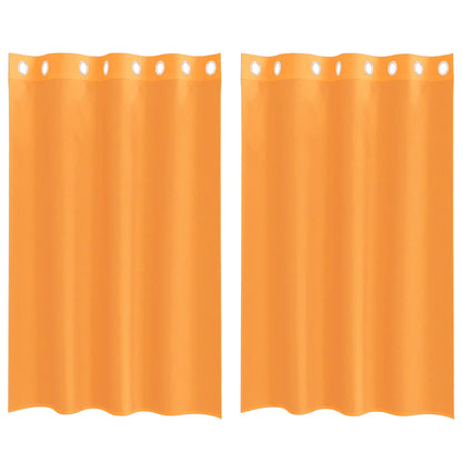 vidaXL Tende in Voile con Occhielli 2 pz Arancio 140x175 cm