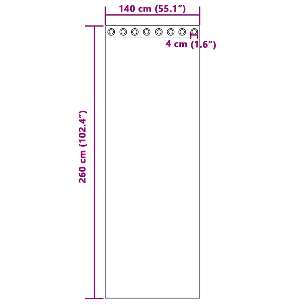 vidaXL Tende in Voile con Occhielli 2 pz Rosa 140x260 cm