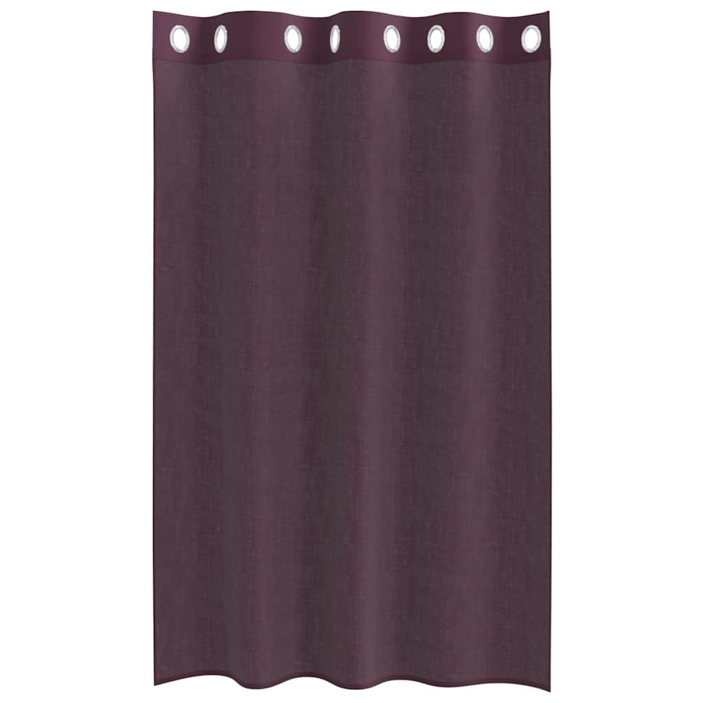 vidaXL Tende in Voile con Occhielli 2 pz Viola 140x140 cm