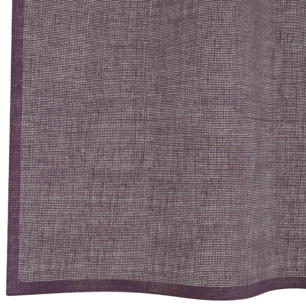 vidaXL Tende in Voile con Occhielli 2 pz Viola 140x140 cm