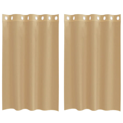 vidaXL Tende in Voile con Occhielli 2 pz Sabbia