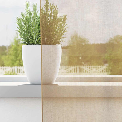 vidaXL Tende in Voile con Occhielli 2 pz Sabbia