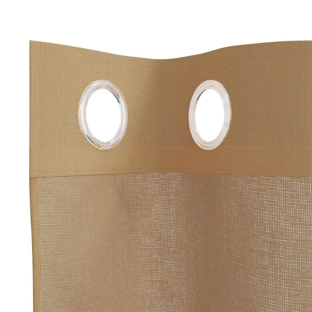 vidaXL Tende in Voile con Occhielli 2 pz Sabbia