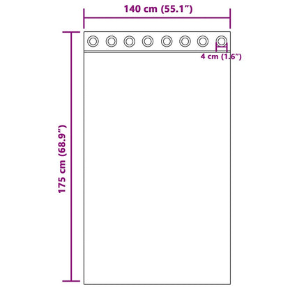 vidaXL Tende in Voile con Occhielli 2 pz Sabbia