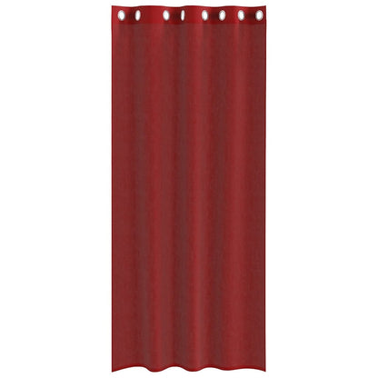 vidaXL Tende in Voile con Occhielli 2 pz Rosso Vino