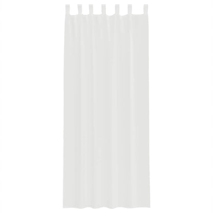 vidaXL Tende in Voile con Tasche per Aste 2 pz Bianco