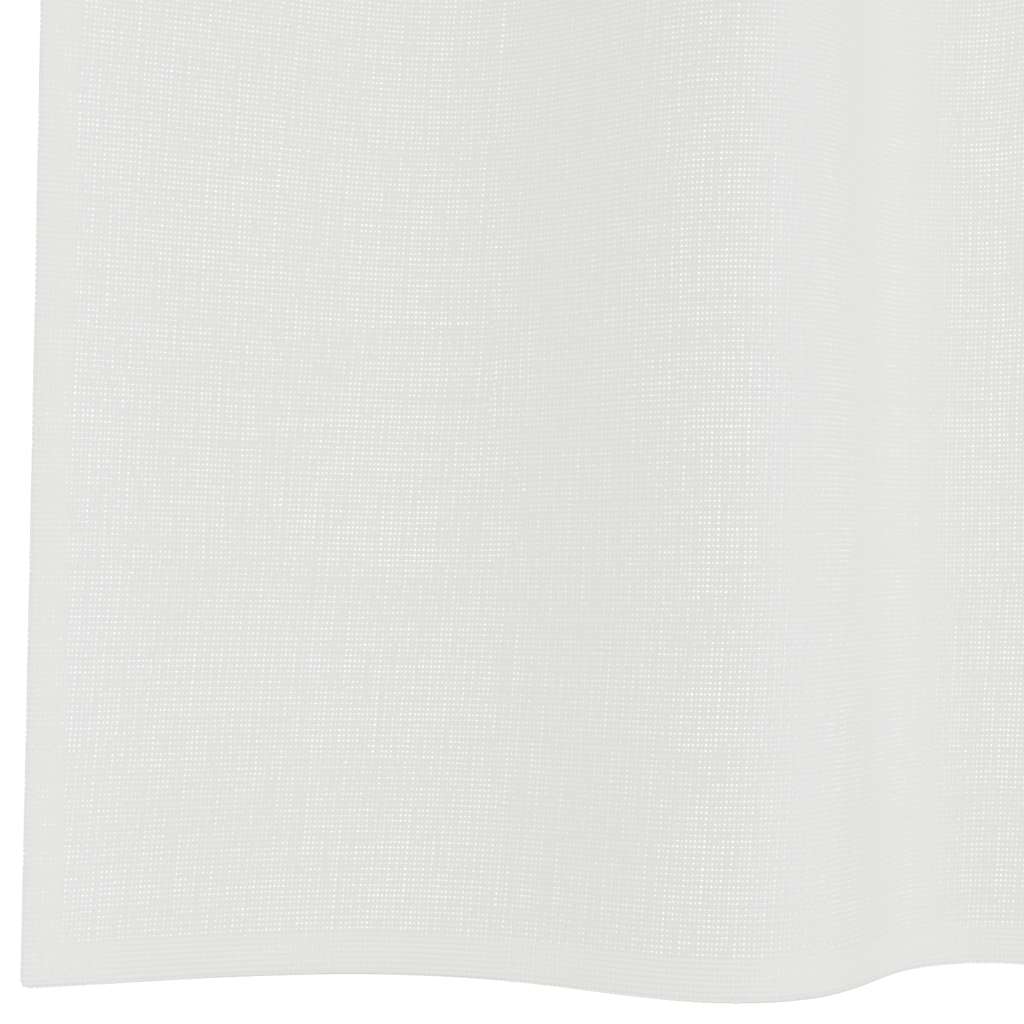 vidaXL Tende in Voile con Tasche per Aste 2 pz Bianco
