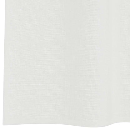 vidaXL Tende in Voile con Tasche per Aste 2 pz Bianco