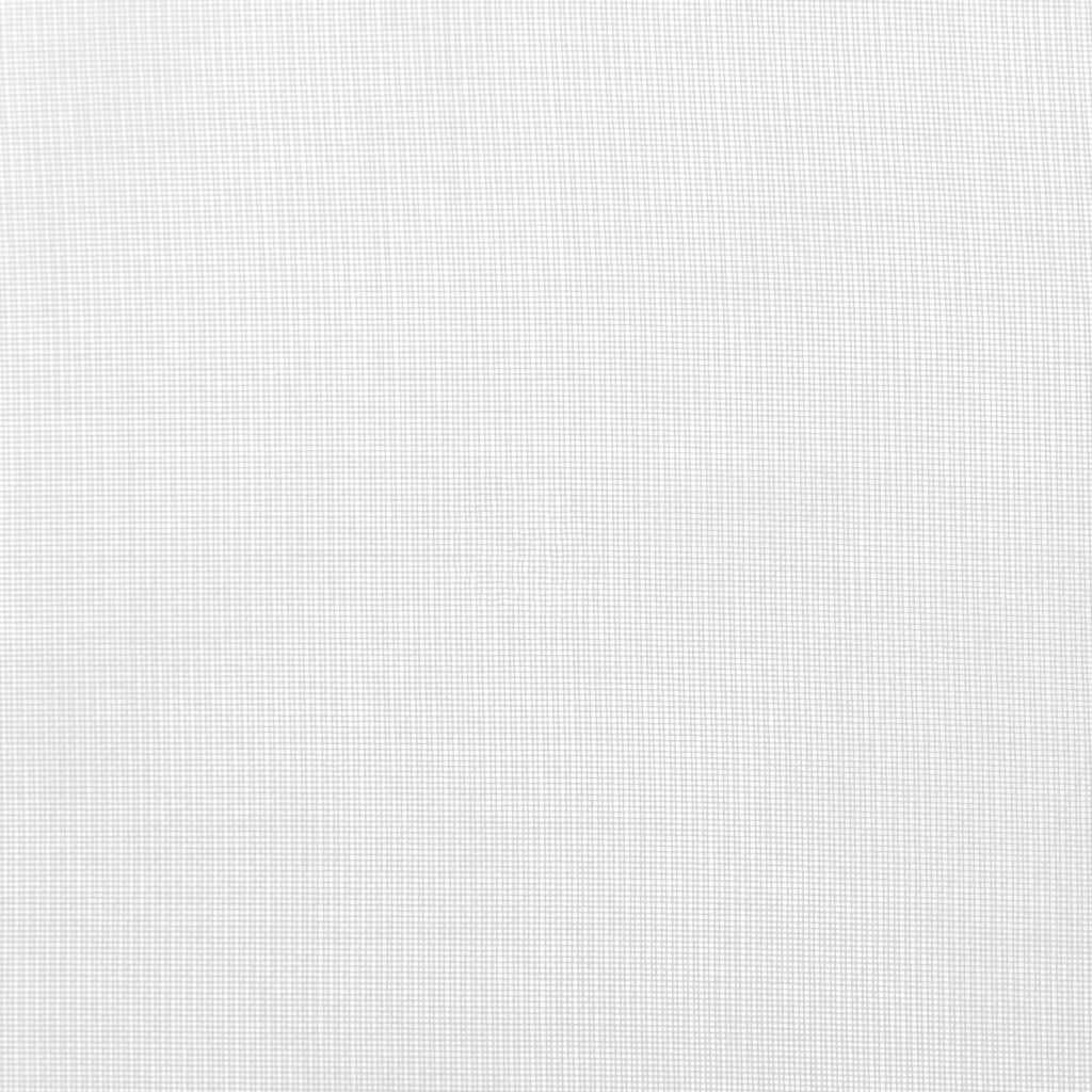 vidaXL Tende in Voile con Tasche per Aste 2 pz Bianco