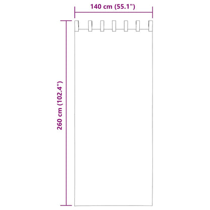 vidaXL Tende in Voile con Tasche per Aste 2 pz Bianco