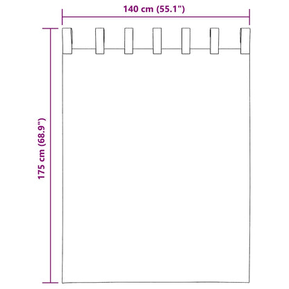 vidaXL Tende in Voile con Tasche per Aste 2 pz Rosso Vino