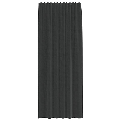 vidaXL Tende in Voile con Linguetta 2 pz Nero