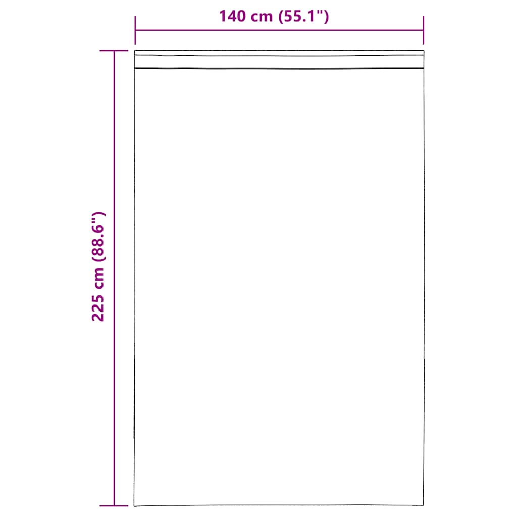 vidaXL Tende in Voile con Linguetta 2 pz Nero