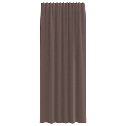 vidaXL Tende in Voile con Linguetta 2 pz Marrone