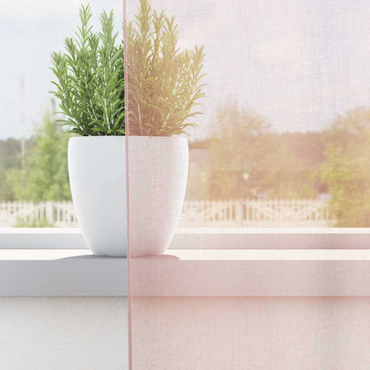 vidaXL Tende in Voile con Passanti 2 pz Rosa Chiaro 140x245 cm