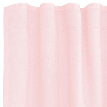 vidaXL Tende in Voile con Passanti 2 pz Rosa Chiaro 140x245 cm