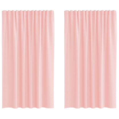 vidaXL Tende in Voile con Passanti 2 pz Rosa 140x175 cm