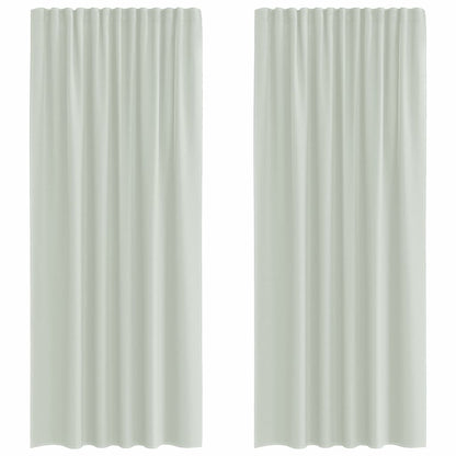 vidaXL Tende in Voile con Passanti 2 pz Grigio Chiaro 140x225 cm